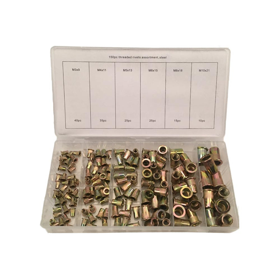 FD-1030 Sortiment Stahl Nietmuttern 150 teilig image 1