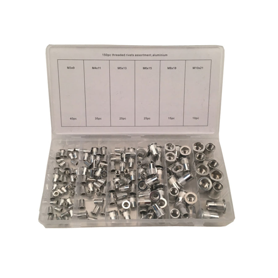 FD-1040 Sortiment Aluminium Nietmuttern 150 teilig image 1