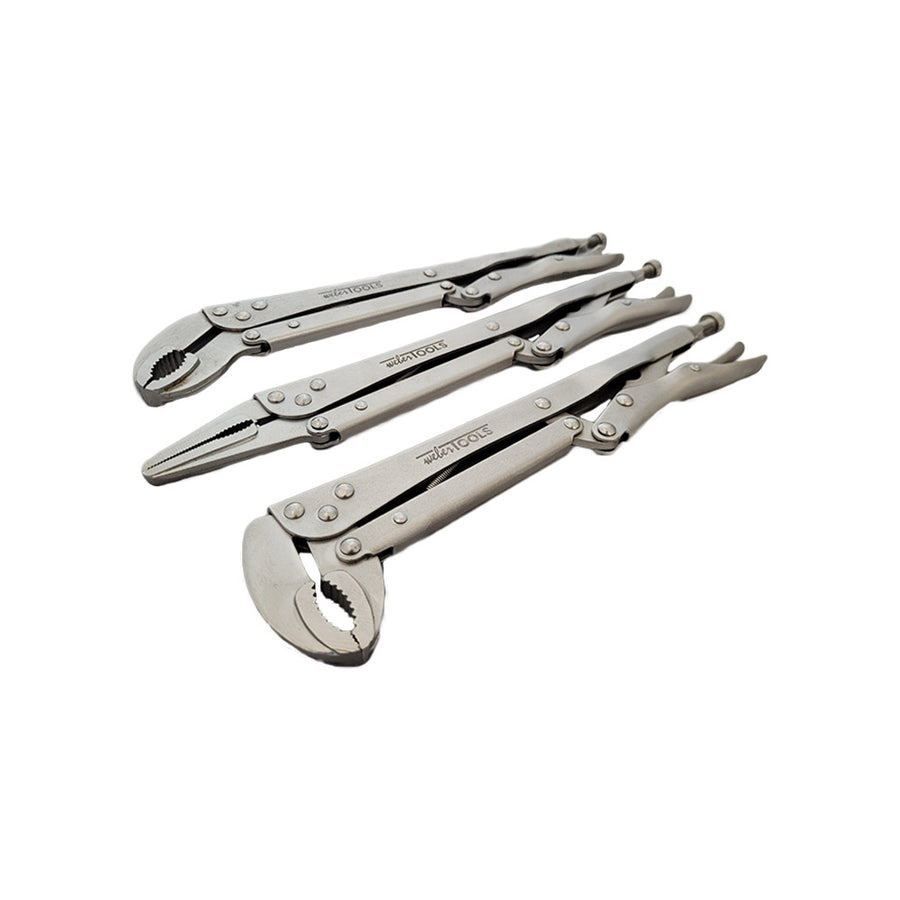 3-teilige Maulwurfs-Gripzange mit flachen und gebogenen Backen und großer Reichweite image 1