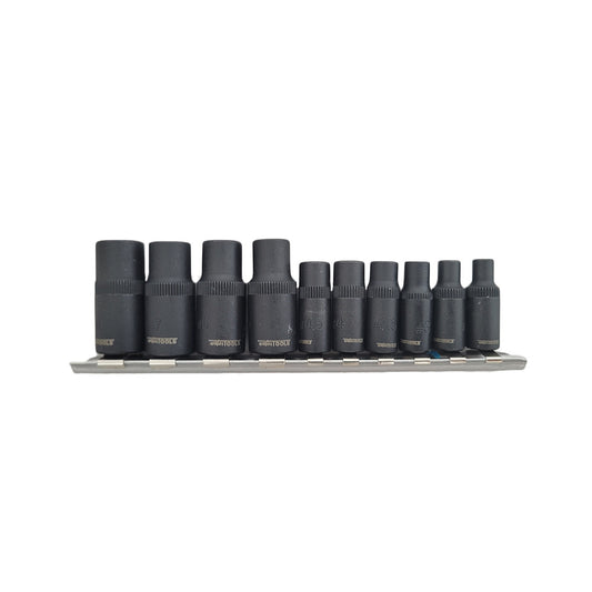 Gewindebohrer-Steckschlüsselsatz 1/4" und 3/8" Zoll Antrieb 10 tlg (magnetisch) image 1