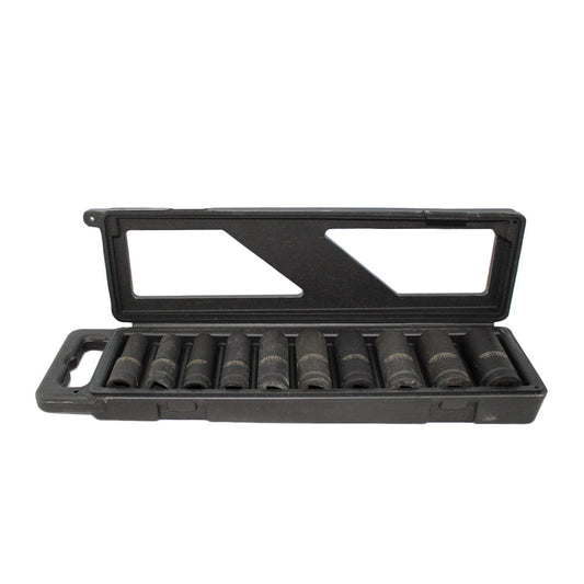 1/2'' langer und extra dünner Kraft-Steckschlüsselsatz 10-teilig image 1