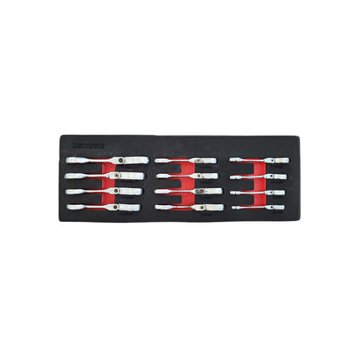 Ratschen-Ringschlüssel-Satz extra kurz 8 - 19 mm 12-tlg